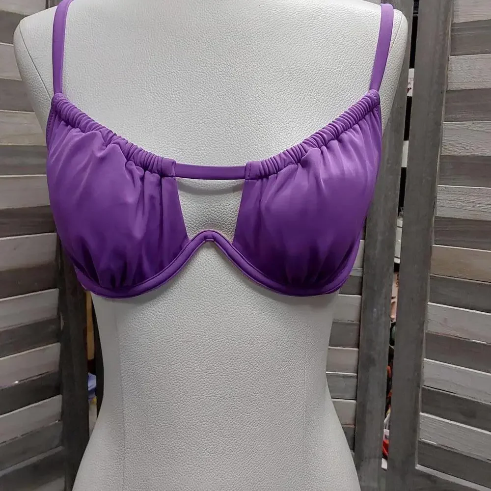 Women's Tunneled Neckline Underwire Bikini Top | Shade & Shore | 36C